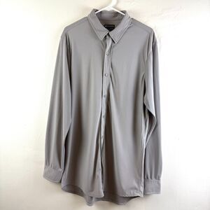 Born Primitive Shirt Men's XXL 2XL Gray Tailored Fit Performance Button Up